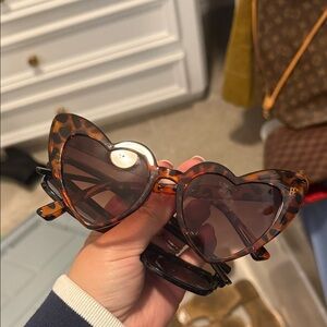 Heart-Shaped Tortoiseshell Sunglasses